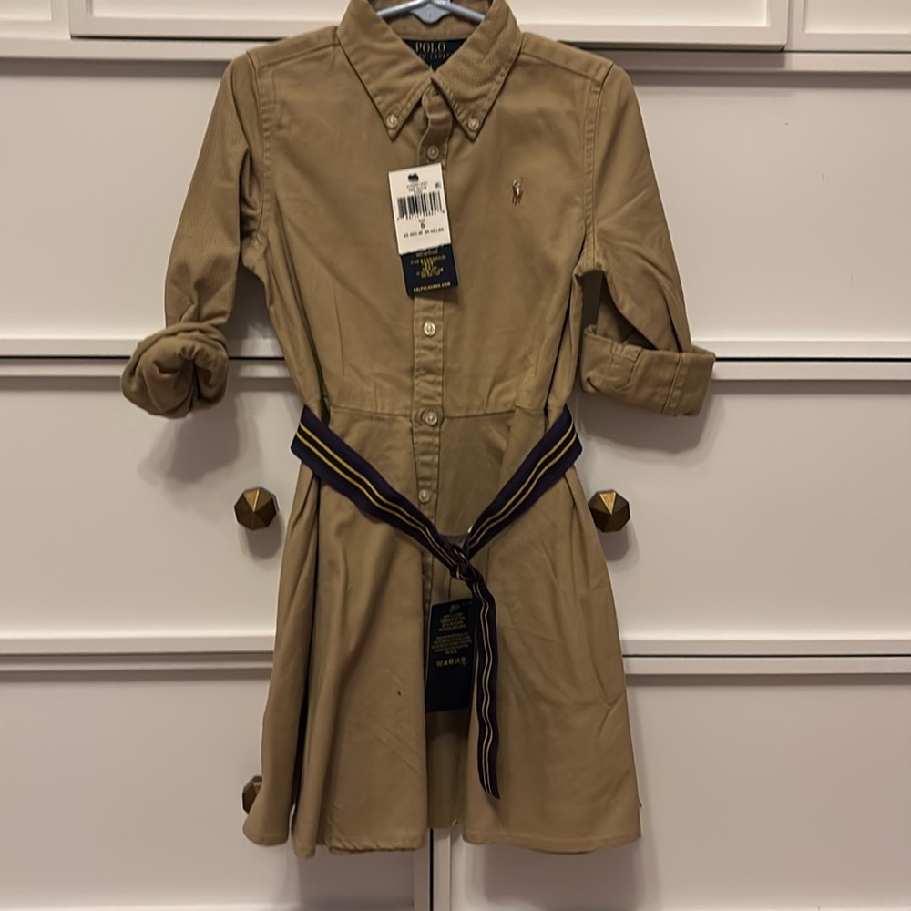 Girls Belted Polo dress